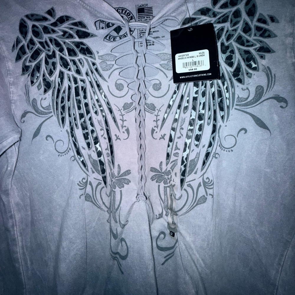 Affliction Graphic Long Sleeve Tee Large NWT - Picture 3 of 5